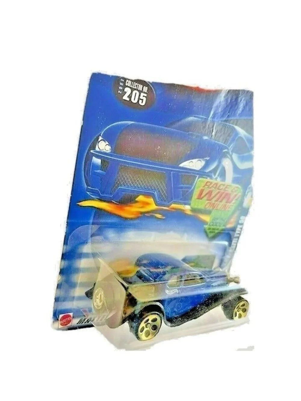 Vintage Die Cast Hot Wheels 2001 1932 Bugatti Type 50 Car Collector No 205 Blue